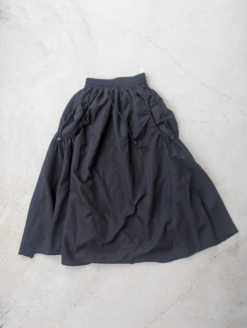 'Unknown Brand' Black Avant Garde Gorpcore Utility Maxi Bubble Skirt